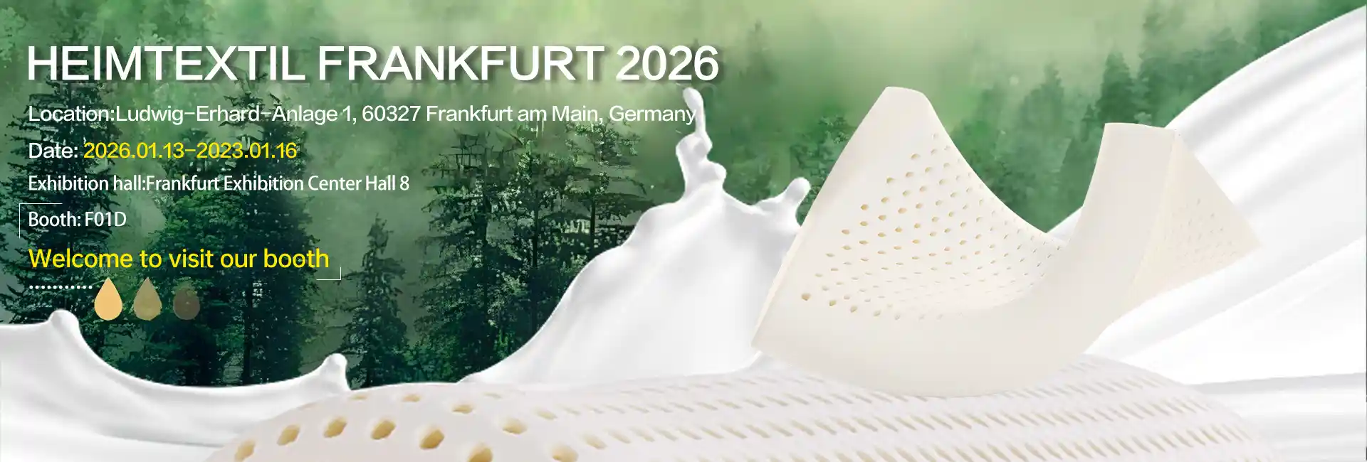 Ulungele I-International Home and Commercial Textile Fair yango-2026? Vakashela i-Jiasheng Latex ku-F01D